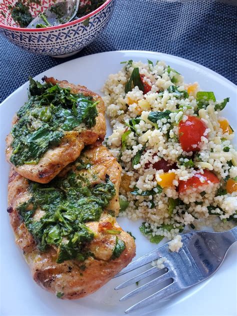 Poulet Chimichuri Avec Salade De Couscous Les Saveurs De Marie