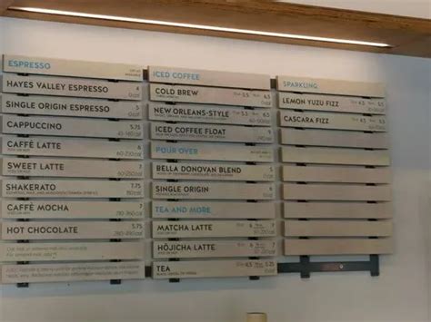 Blue Bottle Coffee Menu | Berkeley, CA | Checkle