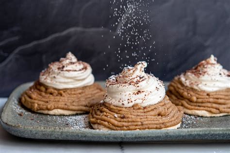 Mont Blanc Dessert (Chestnut Cream Meringues) Recipe