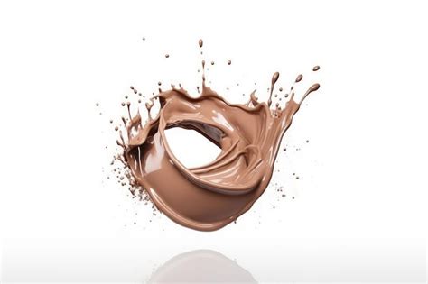 Premium AI Image Chocolate Milk Splash Isolated On White Background