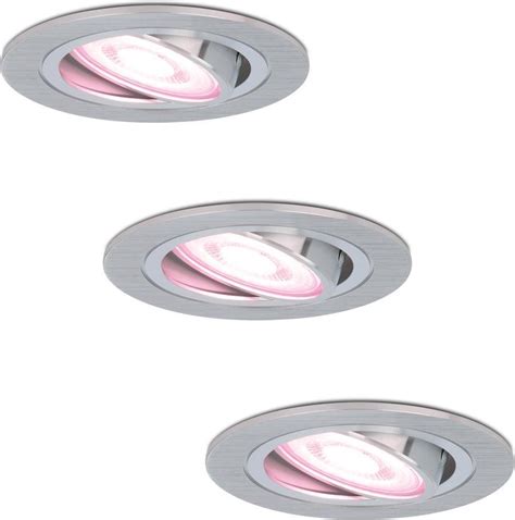 Homeylux® Led Inbouwspot 3 Stuks Smart Wifi Aluminium 5 5w Ip20