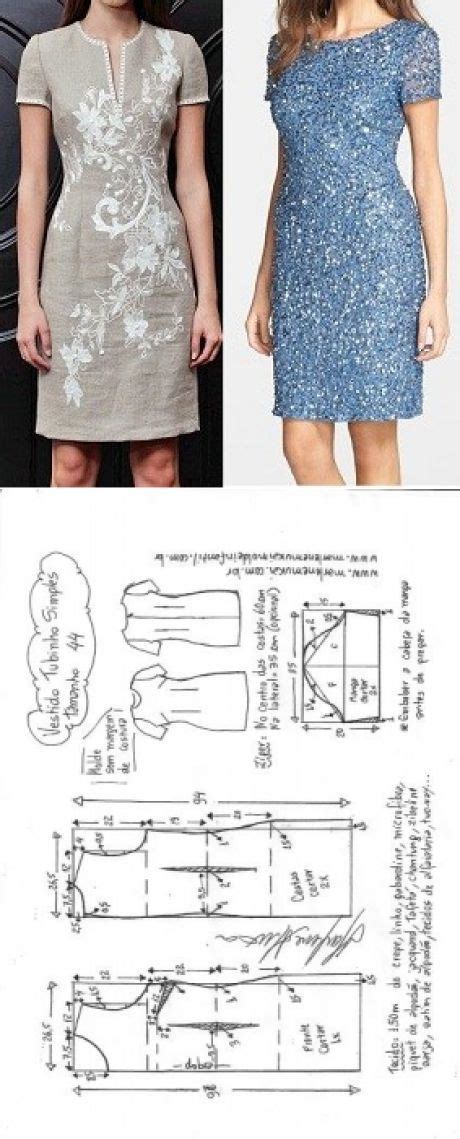 Molde Vistido Transpassado De Malha Tamanho 46 Fair Dress Template