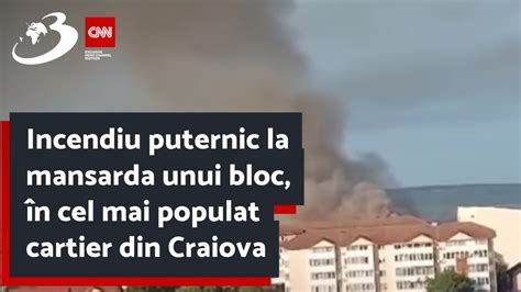 Incendiu puternic la mansarda unui bloc în cel mai populat cartier din