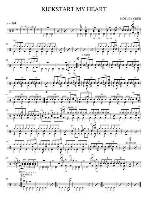 Kickstart My Heart Sheet Music For Drum Group Solo