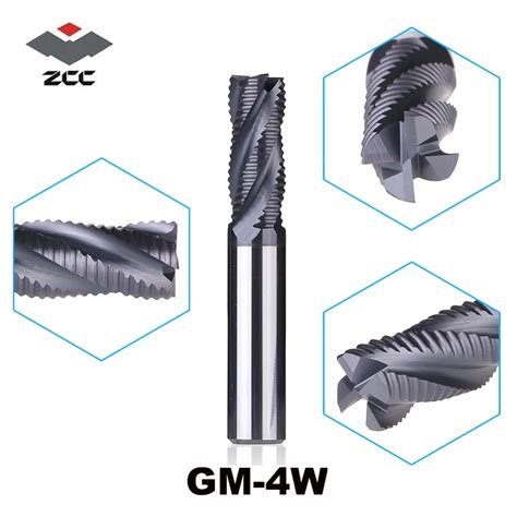 1PC ZCC CT GM 4W Series Tungsten Carbide 4 Flute End Mills For Side