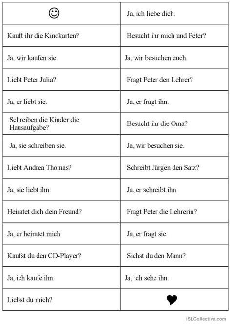 Personalpronomen Im Akkusativ Domi English Esl Worksheets Pdf And Doc