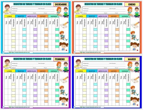 Formato Registro De Tareas Y Trabajo En Clase