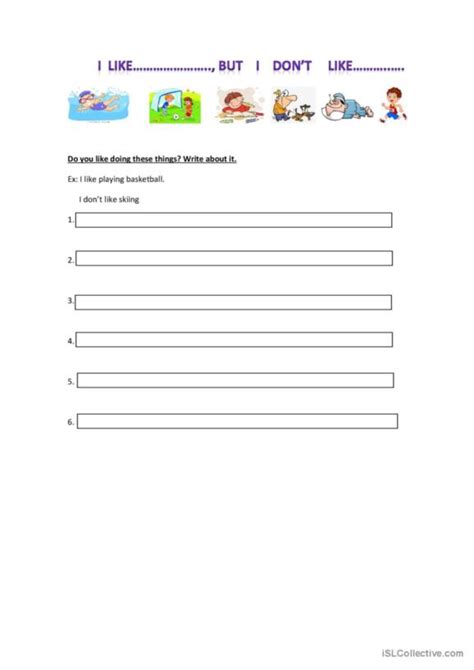 6647 Like English Esl Worksheets Pdf And Doc