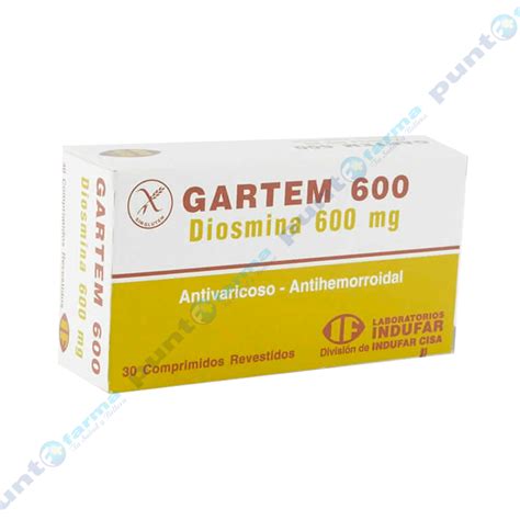 Gartem Diosmina 600 Mg Contiene 30 Comprimidos Punto Farma