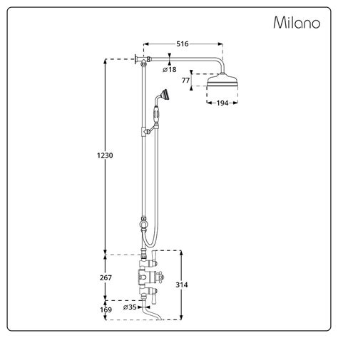 Milano Elizabeth Brushed Brass Traditional Triple Exposed