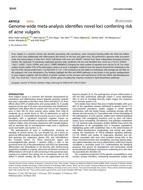 PDF Genome Wide Meta Analysis Identifies Novel Loci Conferring Risk