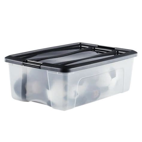 Boite Rangement Plastique IRIS OHYAMA NTB 30 Noir L58 X P39 5 X