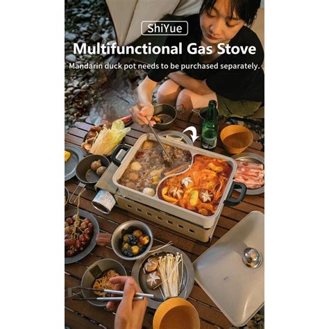 Naturehike Multi Functional Camping Butane Gas Cooking Stove Hot Pot Grill Korean Bbq Samgyupsal