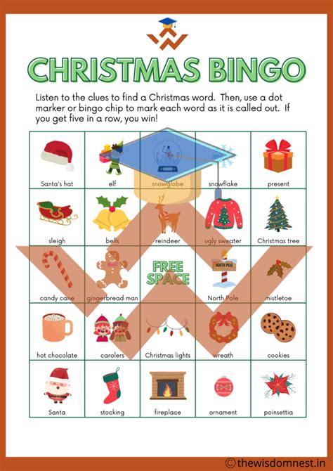 Christmas Bingo Worksheet Wisdomnest