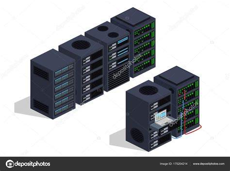 Server Room Data Centers Stock Vector Image By Cathal Shtadler