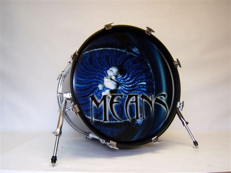 Means - Custom Bass Drumhead • Vintage Logos