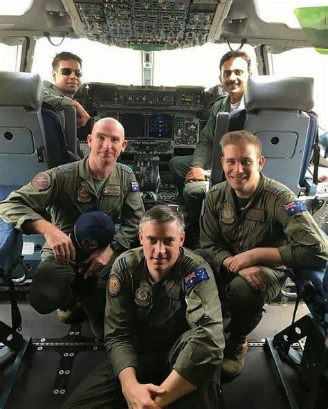 Indian Air Force And Royal Australian Air Force Pilots In The Cockpit