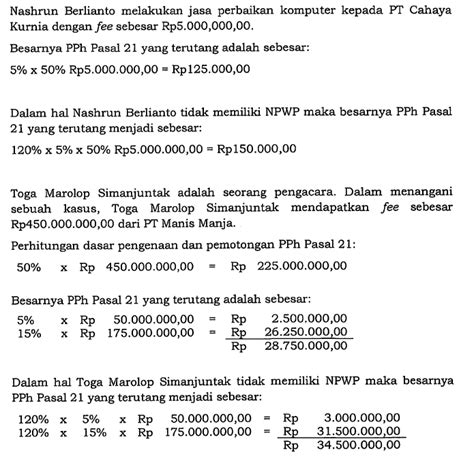 Detail Contoh Soal Menghitung Pajak Penghasilan Koleksi Nomer