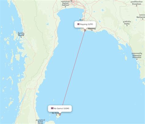 All Flight Routes From Koh Samui To Utapao Usm To Utp Flight Routes