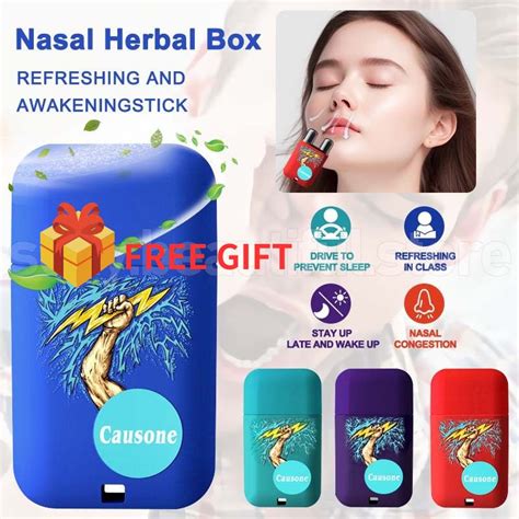 Free Gift Nasal Herbal Boxdouble Hole Vital Oil Energy Bar Cool Nasal