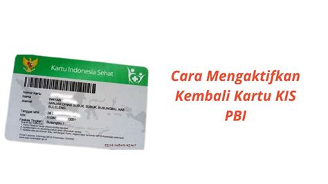 Cara Mengaktifkan Kembali Kartu Kis Pbi Info Kesehatan