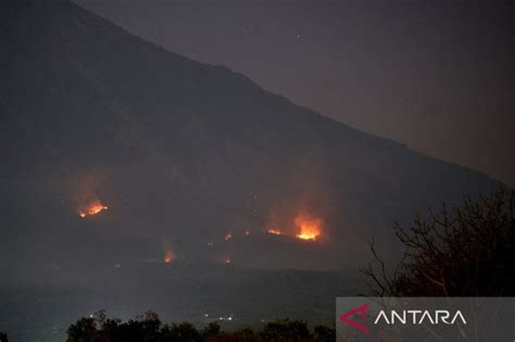 Kebakaran Hutan Di Lereng Gunung Agung ANTARA News