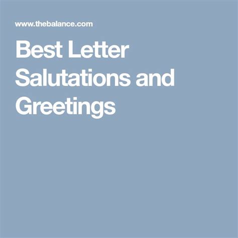 Letter And Email Salutations And Greetings To Use Cool Lettering