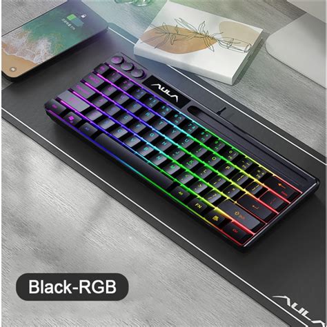 AULA F3061 61Keys Wired RGB Gaming Keyboard Membrane Keyboard USB interface to connect computer ...