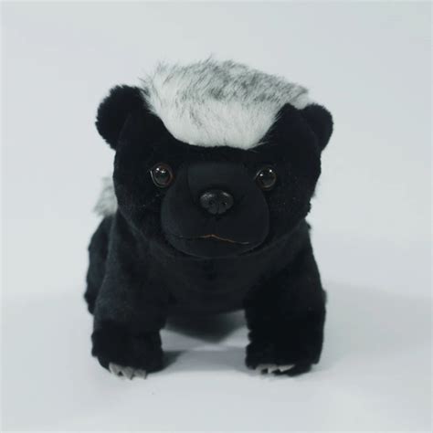 Black and White Plush Badger - Plushie Pulse