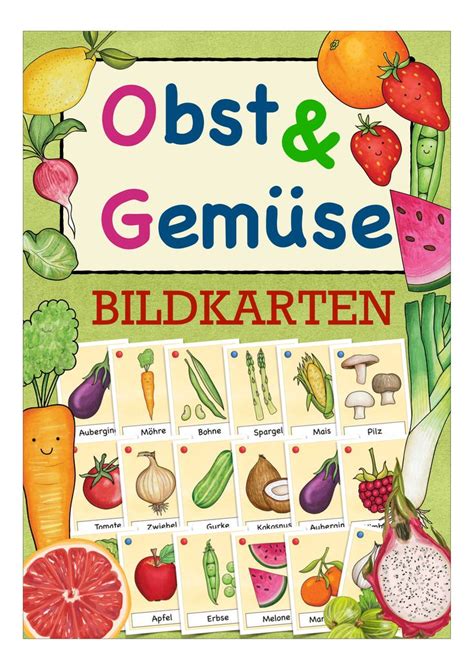 Obst Und Gem Se Bildkarten Unterrichtsmaterial In Den F Chern Daz Daf