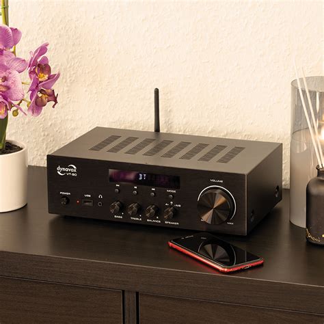 Dynavox Stereo Kompakt Verstärker VT 90 mit Phono Eingang und BT Farbe