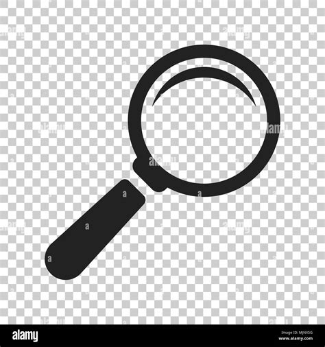 Magnifying Glass Vector Icon In Flat Style Search Magnifier Illustration On Isolated