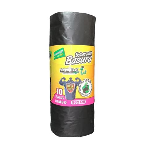 Bolsa Negra Para Basura En Rollo Jumbo 90x120cm 10 Piezas Nacional De