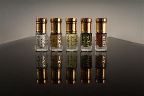 Perfume Gift Set 5x3ml Fragrance Oils Amber Oud Mitti Bakhoor Jannat