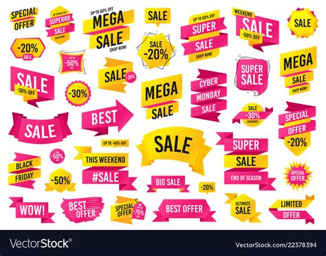 Sale Banner Templates Design Mega Special Vector Image