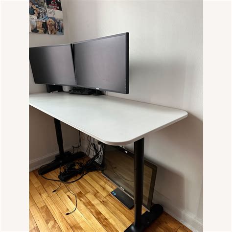 Ikea Bekant Desk White Black Aptdeco