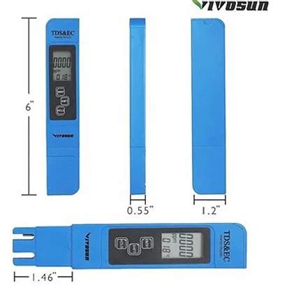 Medidor Em Digital Ec Tds E Temperatura Vivosun Green World