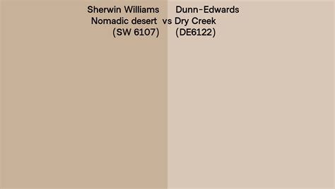 Sherwin Williams Nomadic Desert SW 6107 Vs Dunn Edwards Dry Creek