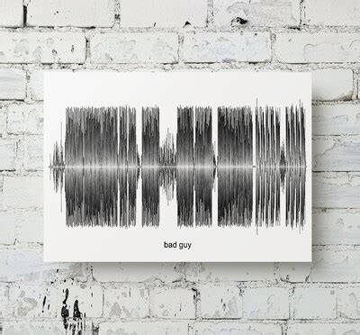 Billie Eilish Bad Guy Soundwave Art Metal Store Soundwave Art