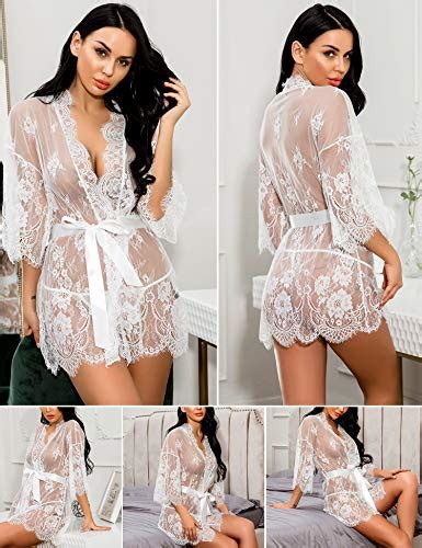 Avidlove Sheer Plus Size Lingerie Cover Up Women S Lace Kimono Robe