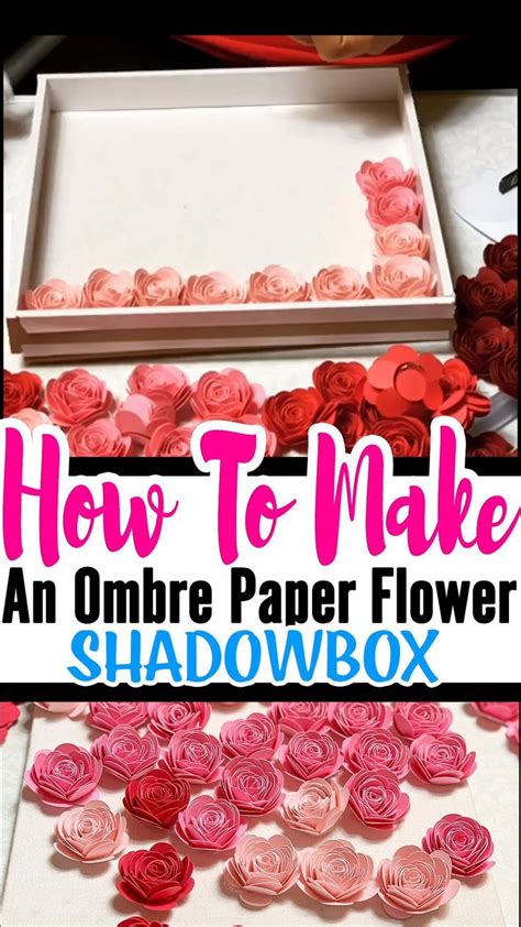 Flower Shadow Box With Cricut Paper Flowers Diy Shadow Box Flower