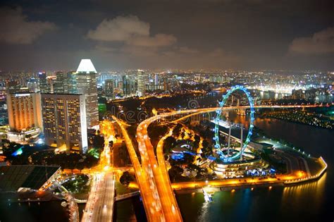 Singapore Flyer & Marina Bay Street Circuit Editorial Photography ...