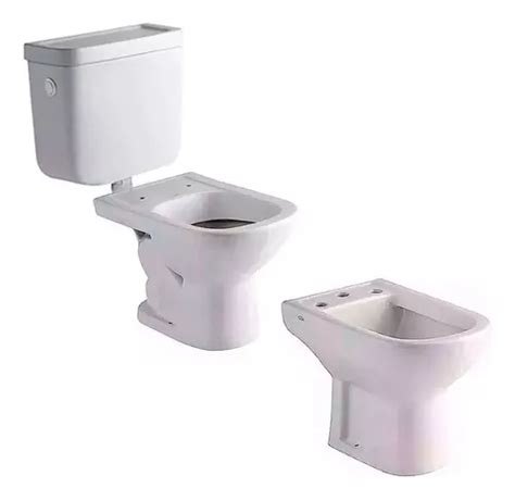 Inodoro Con Mochila Bari Corto Bidet 3 Agujeros MercadoLibre