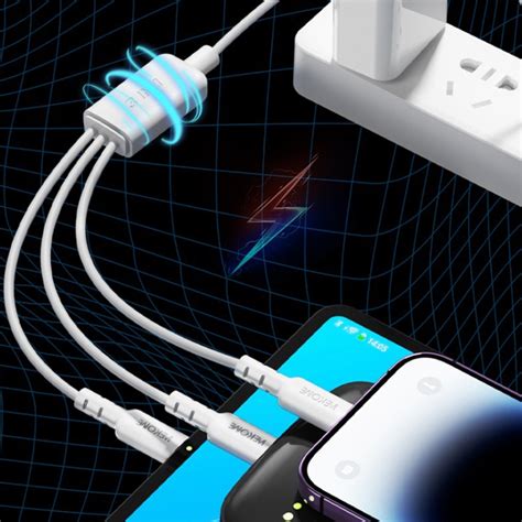 WEKOME WDC 02 Tidal Energy Series 3A USB To 8 Pin Type C Micro USB 3 In