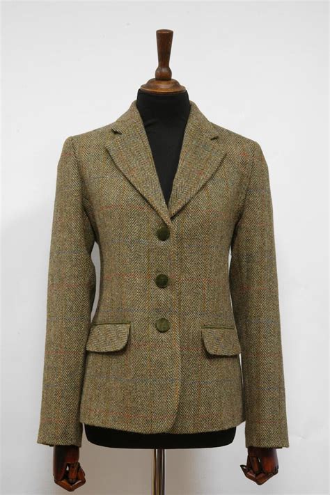 Harris Tweed Melanie Jacket Turquoise Herringbone Harris Tweed