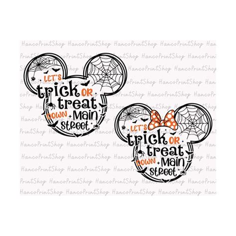 Let S Trick Or Treat Down Main Street SVG Mouse Head Hallow Inspire