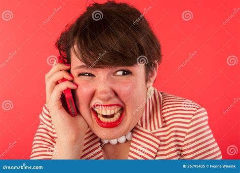 Angry Phone Call On The Smartphone Stock Image Image Of Stripes