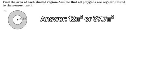 Find The Area Of Each Shaded Region Assume Studyx