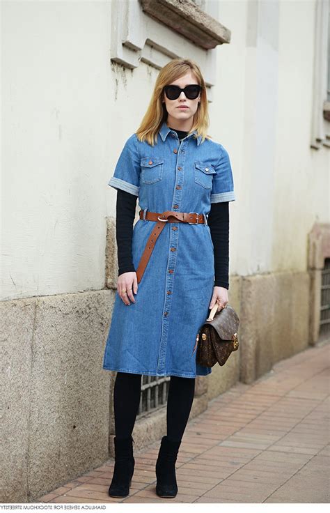 51 How To Wear A Denim Dress Looks Inspirations POLYVORE