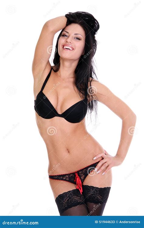 Brunette Woman Posing In Lingerie Stock Image Image Of Gorgeous Hair 51944633